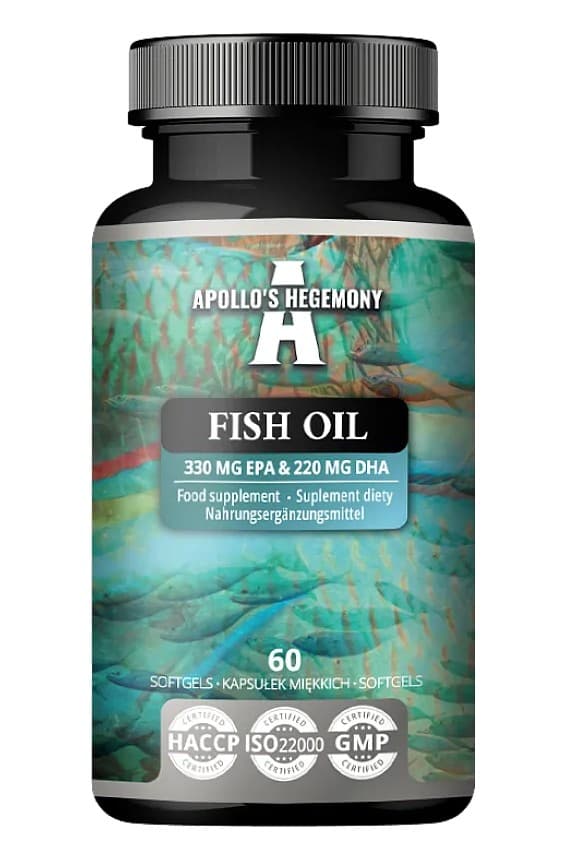 Apollo'S Hegemony Fish Oil 1000 mg - 60 zachte capsules – Apollo'S Hegemony verpakking