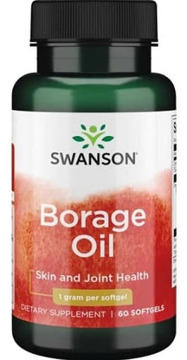 Swanson Borage Oil 1000 mg - 60 zachte capsules