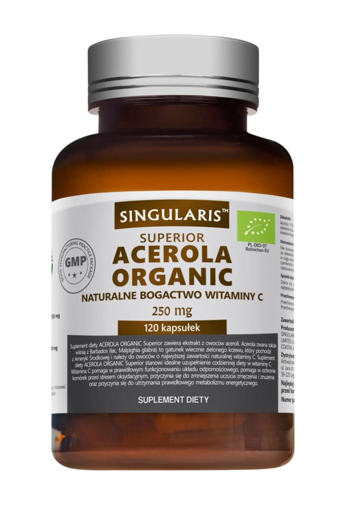 Singularis Acerola Organic 250 mg 120 capsule – Singularis packaging