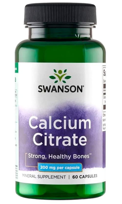 Swanson Citrato de Cálcio 200mg (60 cápsulas) – Swanson packaging