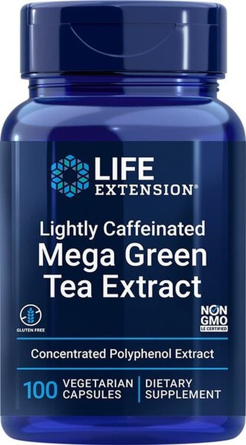 Life Extension - Lightly Caffeinated Mega Green Tea Extract 725 mg - 100 Vcaps – Life Extension förpackning