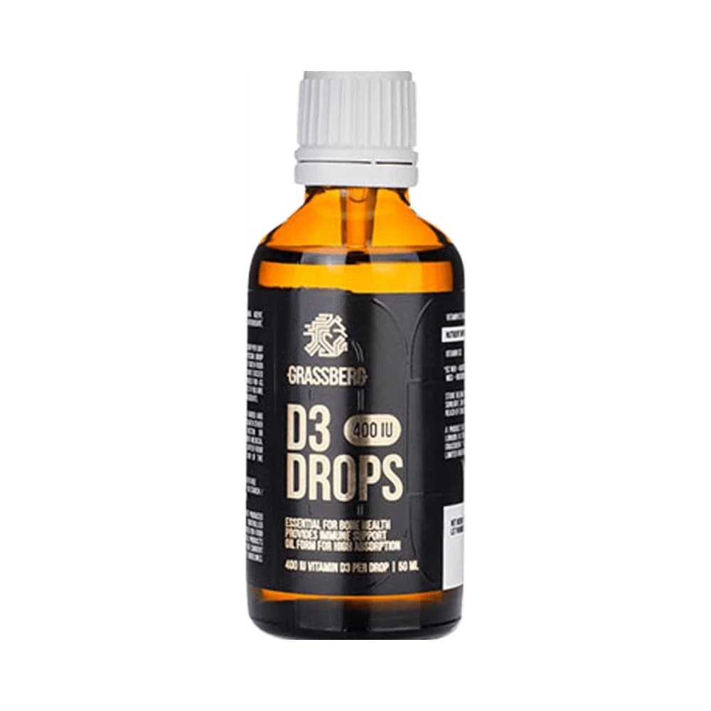 Grassberg - Gouttes de Vitamine D3 400IU - Sans Saveur – Grassberg emballage