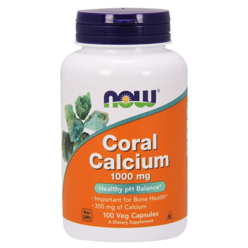 NOW Foods - Coral Calcium, 1000mg - 100 Vcaps – NOW Foods förpackning