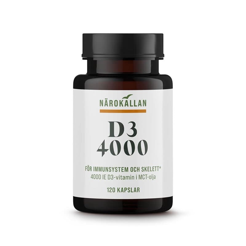 D3 4000 UI 120 capsules | Närokällan – Närokällan emballage