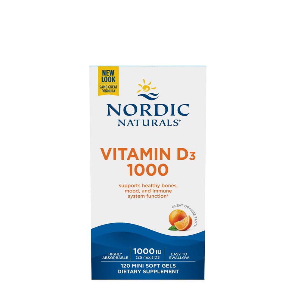 Nordic Naturals - Vitamin D3, 1000IU Orange - 120 kapsułek żelowych – Nordic Naturals opakowanie