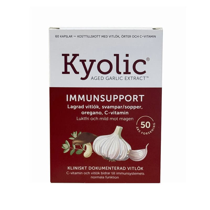 Kyolic + Immunsupport 60 kapslar – Kyolic Verpackung