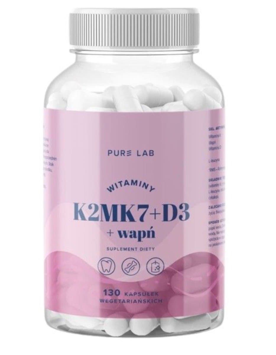 Pure Lab Vitamine K2MK7+D3+Calcio 130 capsule – Pure Lab packaging