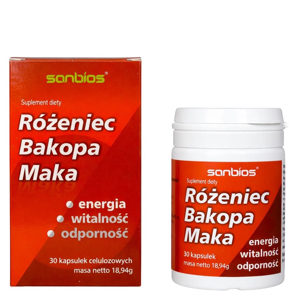 Sanbios - Rosary Bacopa Maca - 30 kapslar