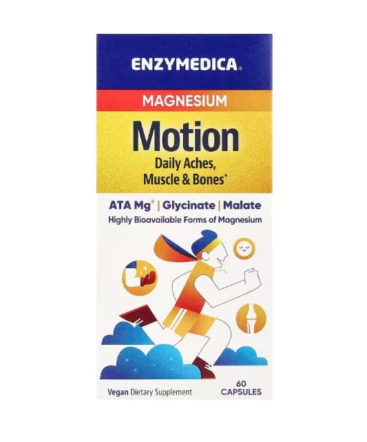 Enzymedica Magnesium Motion 350 mg – 60 kapsler