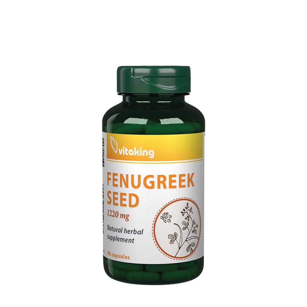 Vitaking Fenugreek Seed 610mg - 90 kapslar – Vitaking förpackning