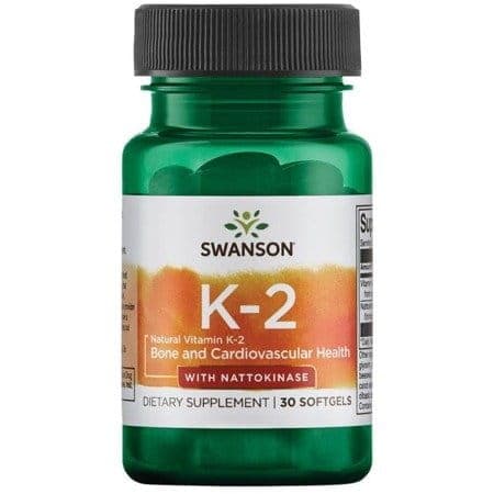 Swanson Vitamin K2 With Nattokinase - 30 Capsules