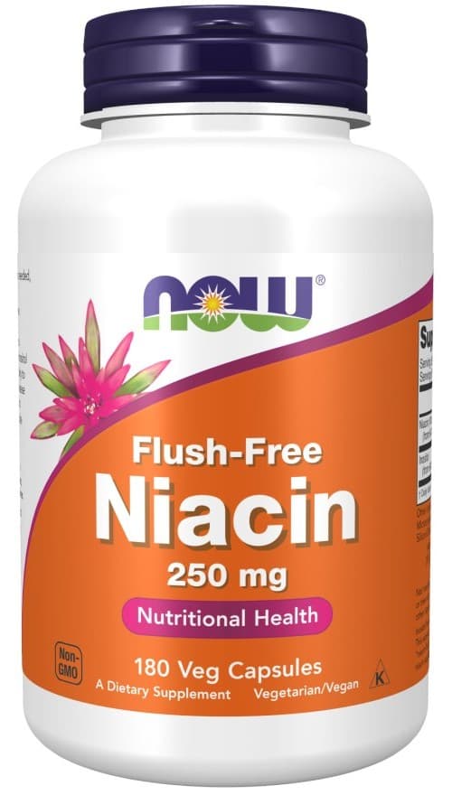NOW Foods Flush-Free Niacin – NOW Foods packaging