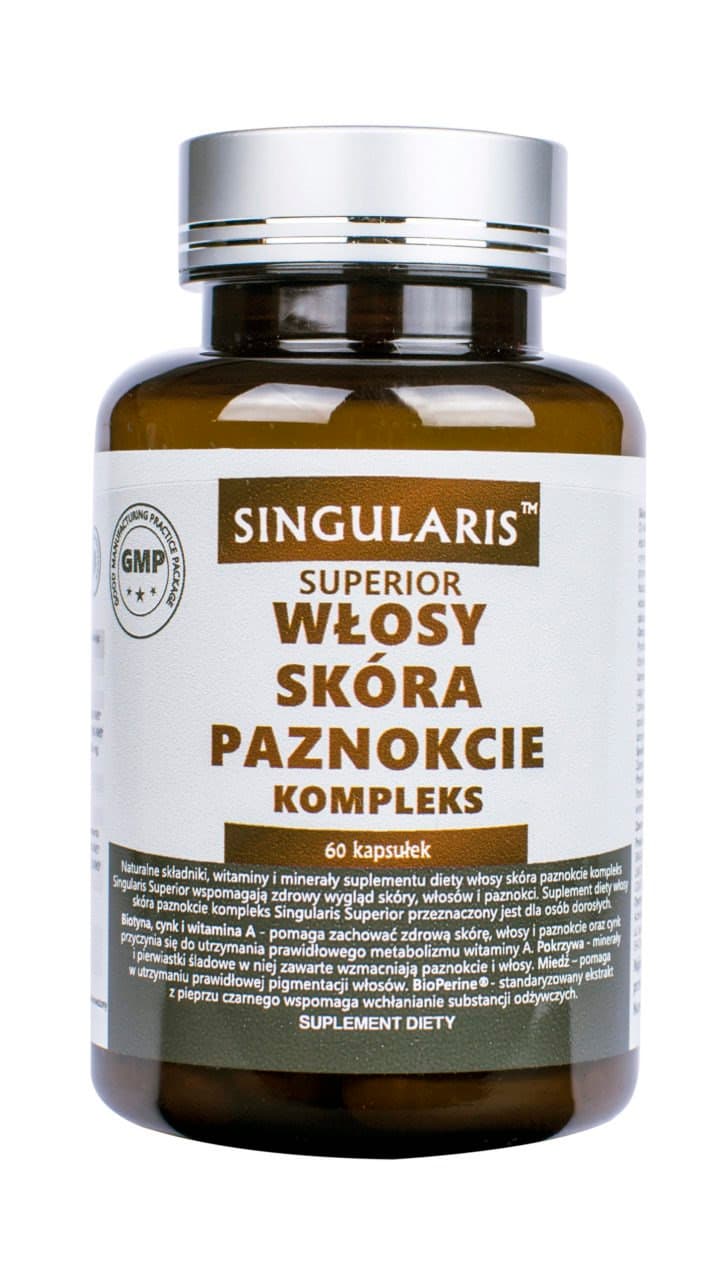 Singularis Superior Włosy Skóra Paznokcie Kompleks 60 kapsułek – Singularis opakowanie