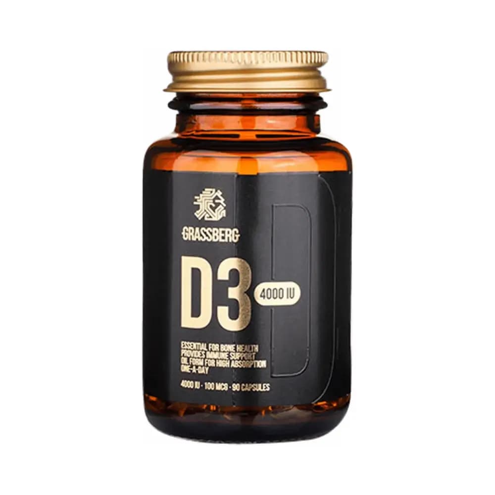 Grassberg Vitamin D3 4000IU - Bezsmakowy – Grassberg opakowanie