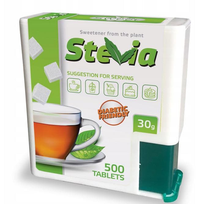 Stevia - Sweetener Stevia w tabletkach 30g – Stevia förpackning