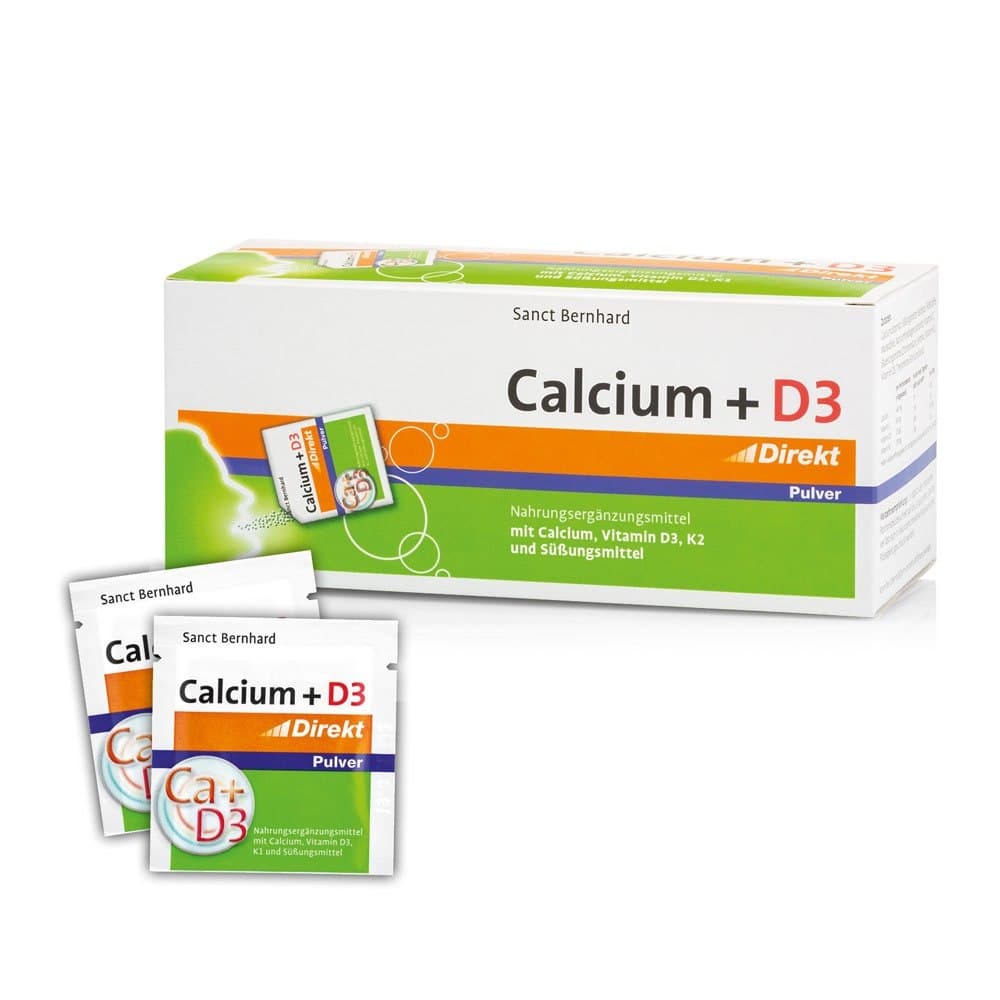 Kräuterhaus Sanct Bernhard Calcium + D3 Direct Pulver 60 Portionspåsar