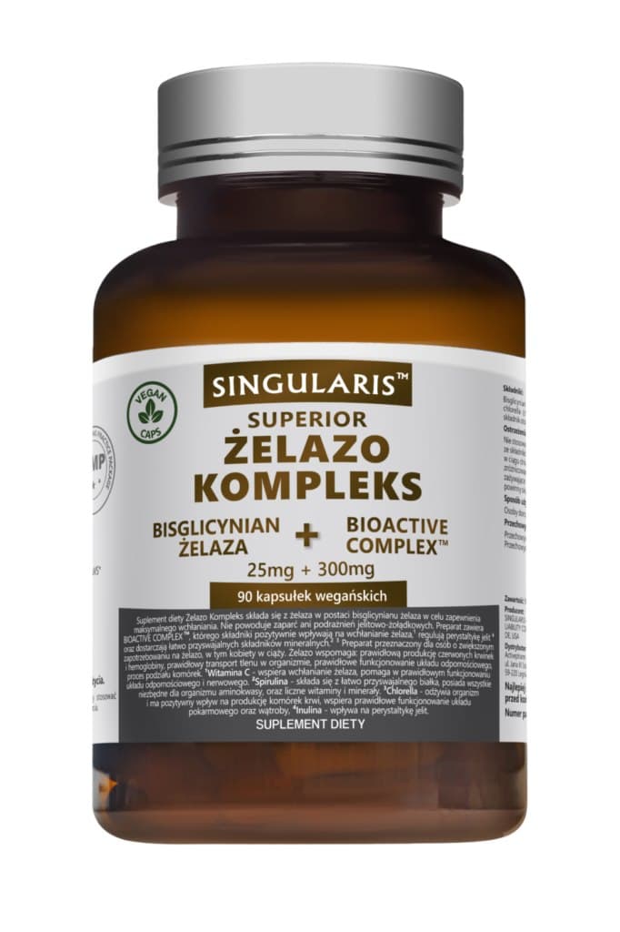 Singularis Superior Żelazo Complex 25 mg 90 capsules – Singularis packaging