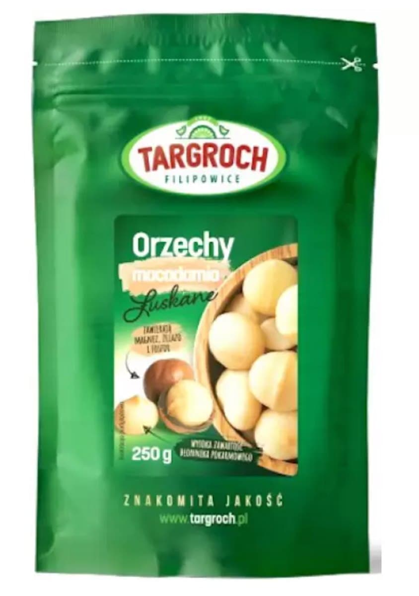 Targroch - Macadamia Nuts - 250g – Targroch förpackning