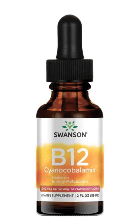 Swanson - Witamina B12 w płynie (Truskawka) 30ml – Swanson packaging