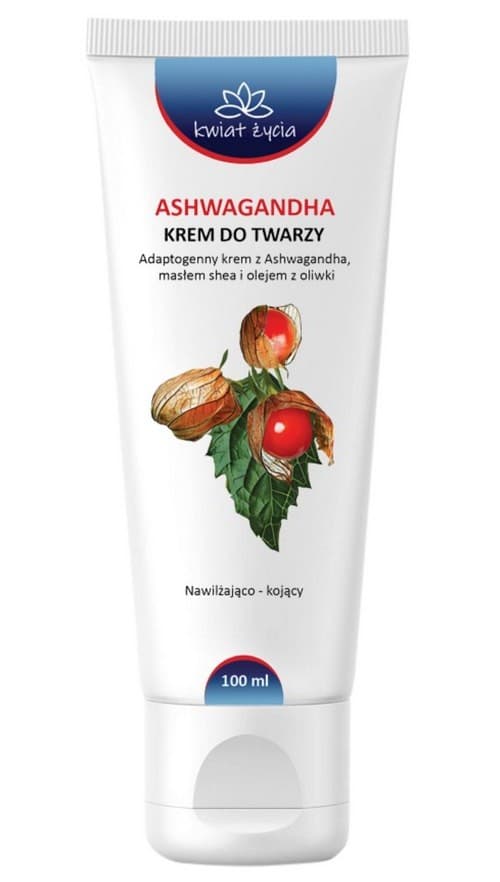 KWIAT ŻYCIA Adaptogen Ansiktskräm med Ashwagandha, Shea & Olivolja 100ml