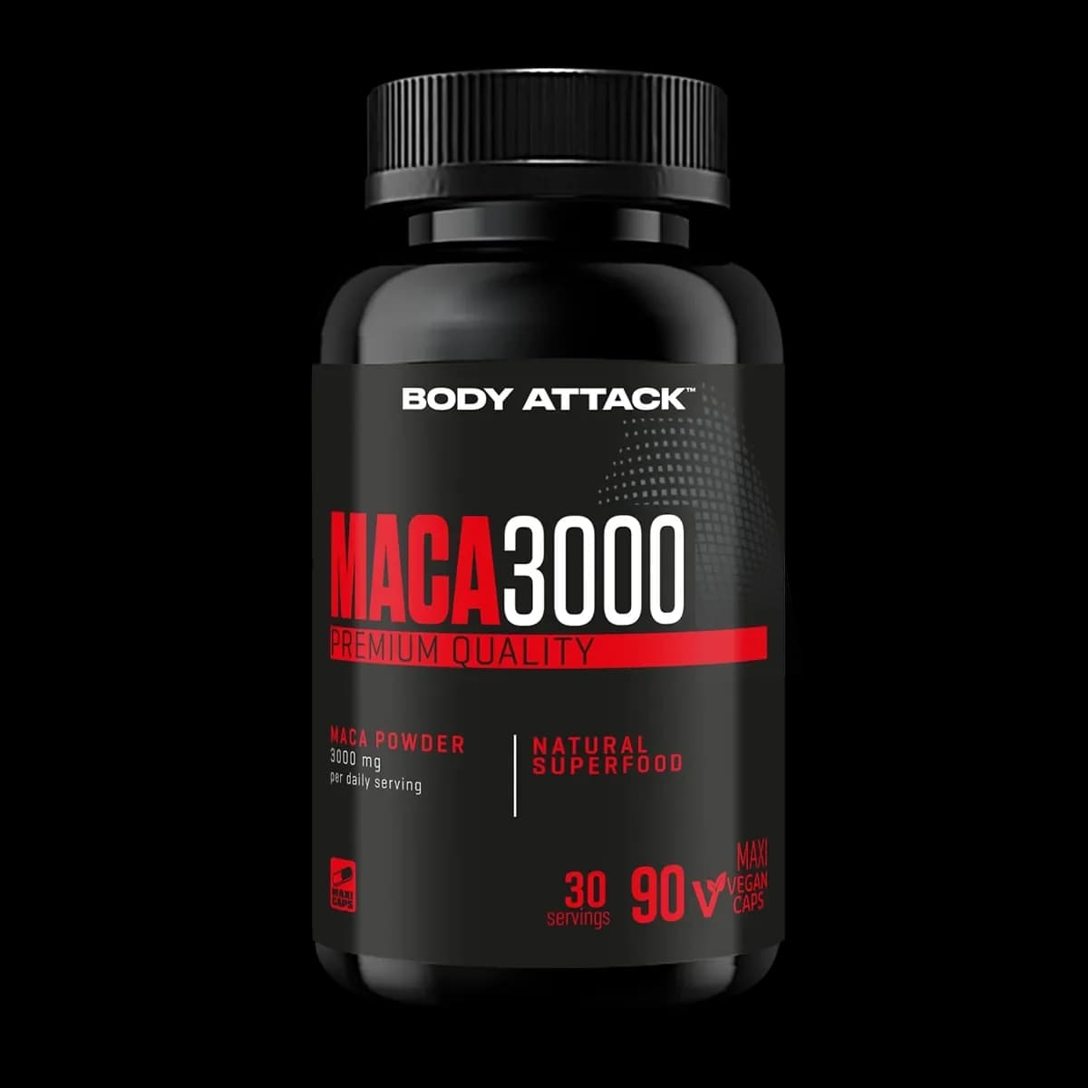 Body Attack - Maca 3000 - 90 Kapseln – Body Attack Verpackung