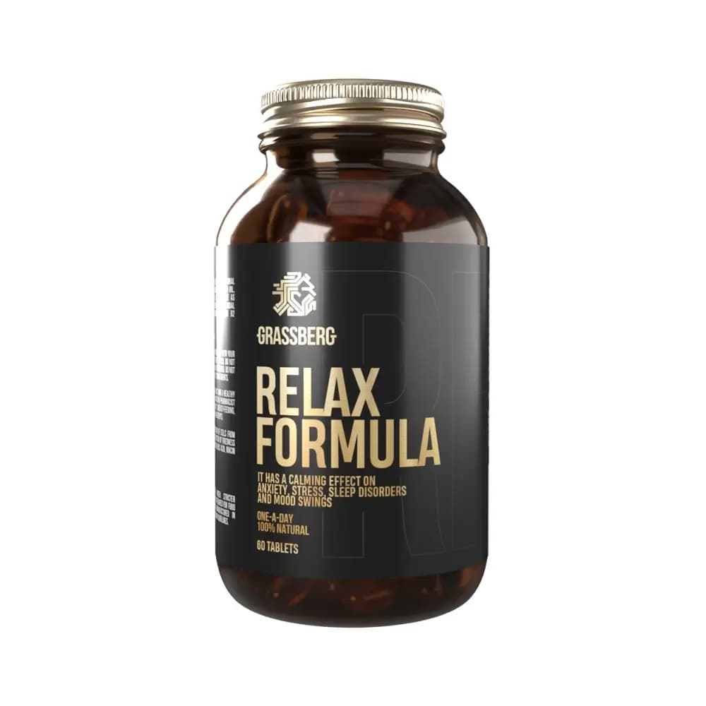 Grassberg Relax Formula - Bez smaku - 60 tabletek – Grassberg opakowanie
