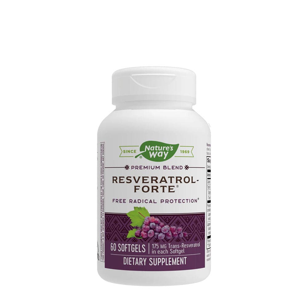 Nature's Way Resveratrol Forte 175 mg – 60 mjuka kapslar – Nature's Way förpackning