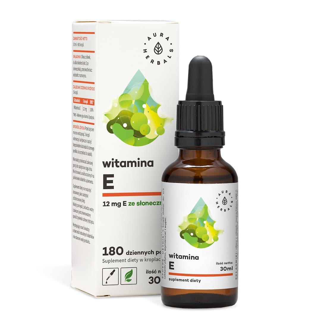 Aura Herbals - Witamina E 400 IU kapsułki – Aura Herbals opakowanie