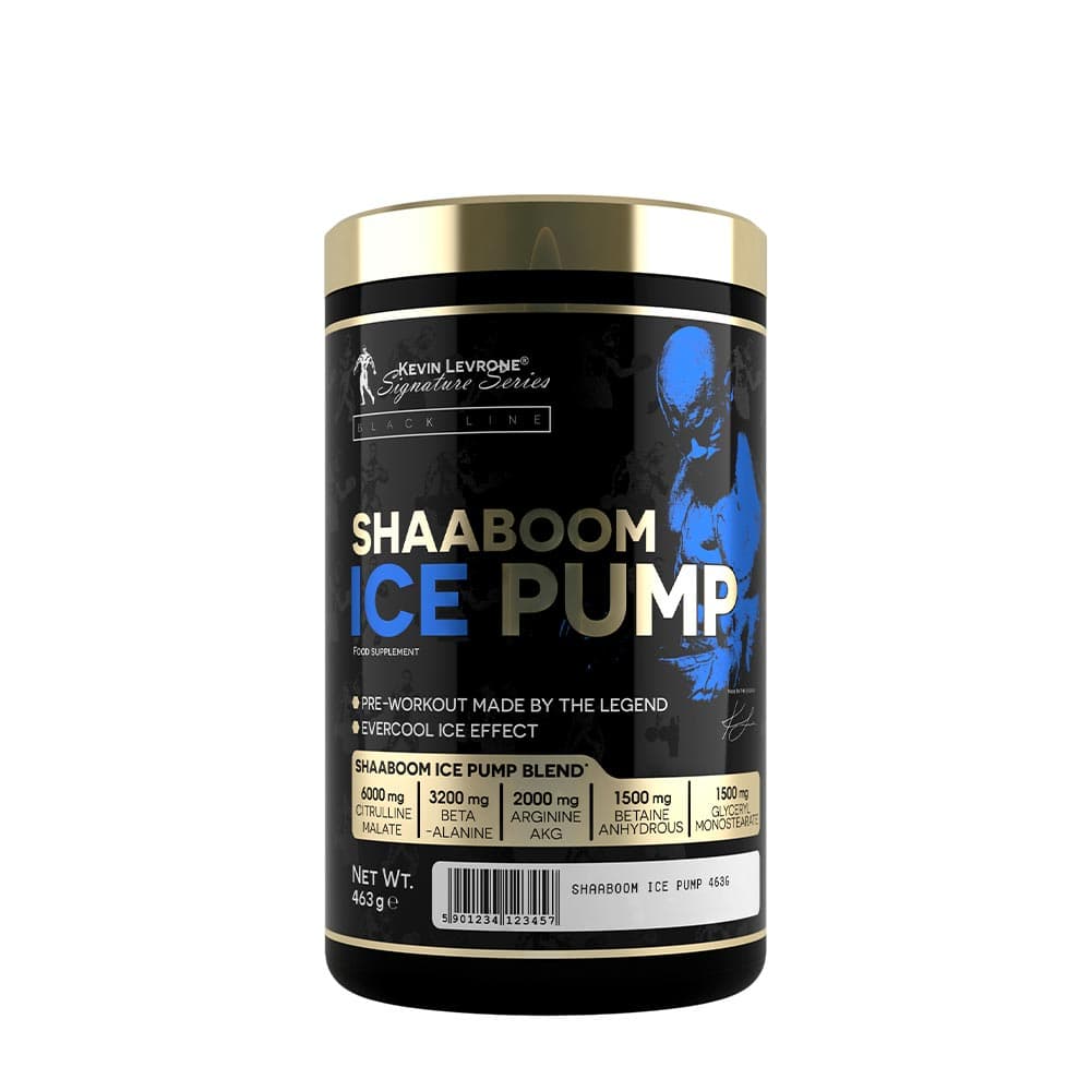 Kevin Levrone Black Line Shaaboom Ice Pump 500 g polvo – Kevin Levrone packaging