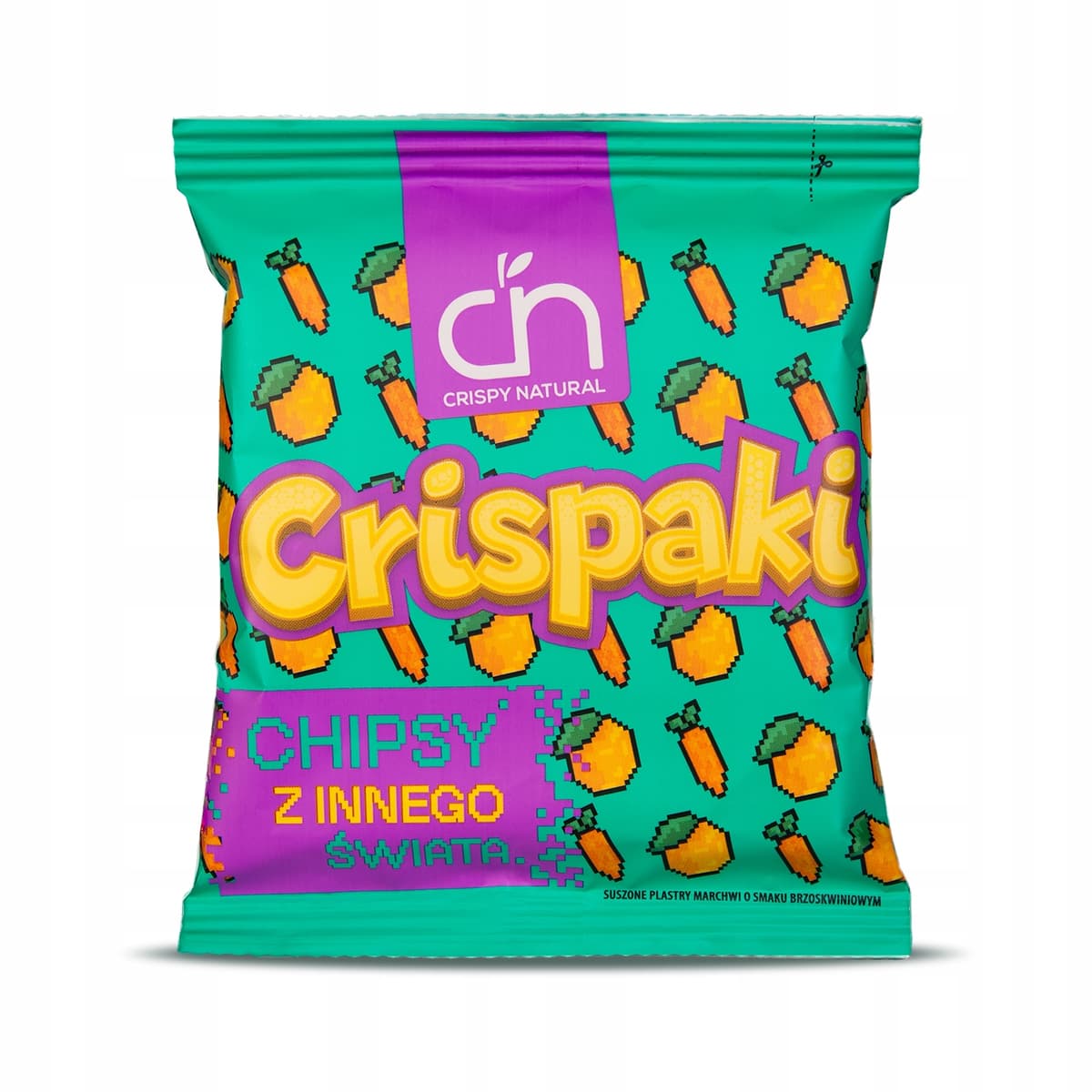 Dried Carrot with Peach Flavor Slices 18g – Crispy Natural Verpackung
