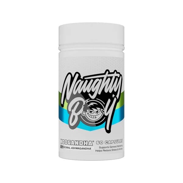 Naughty Boy Noogandha - 60 Capsules with Ashwagandha Root Extract – Naughty Boy packaging