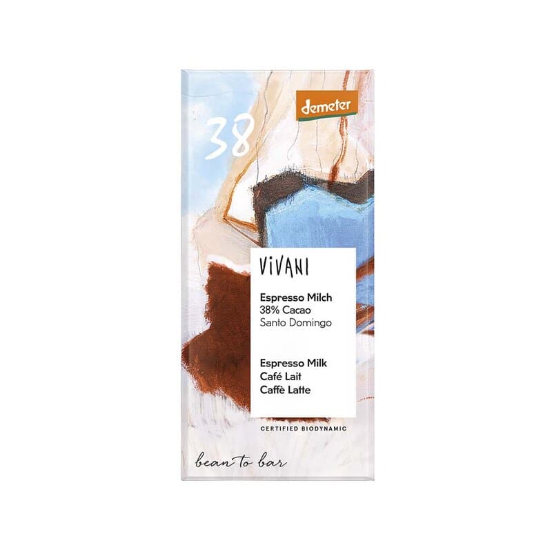 Ljus Choklad Espresso 38% 90g | Vivani