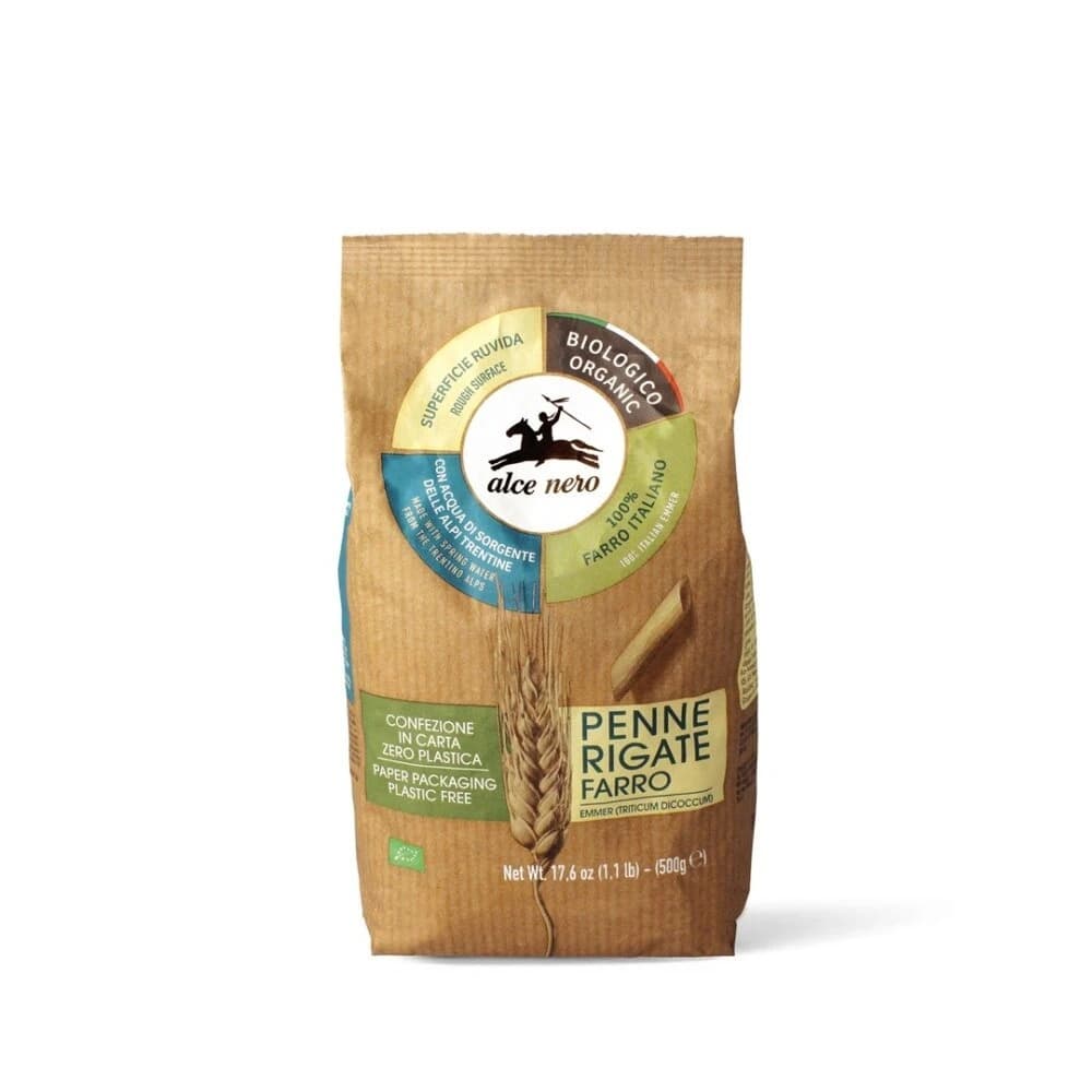 Alce Nero Makaron Z Płaskurki Penne BIO 500 g – Alce Nero packaging