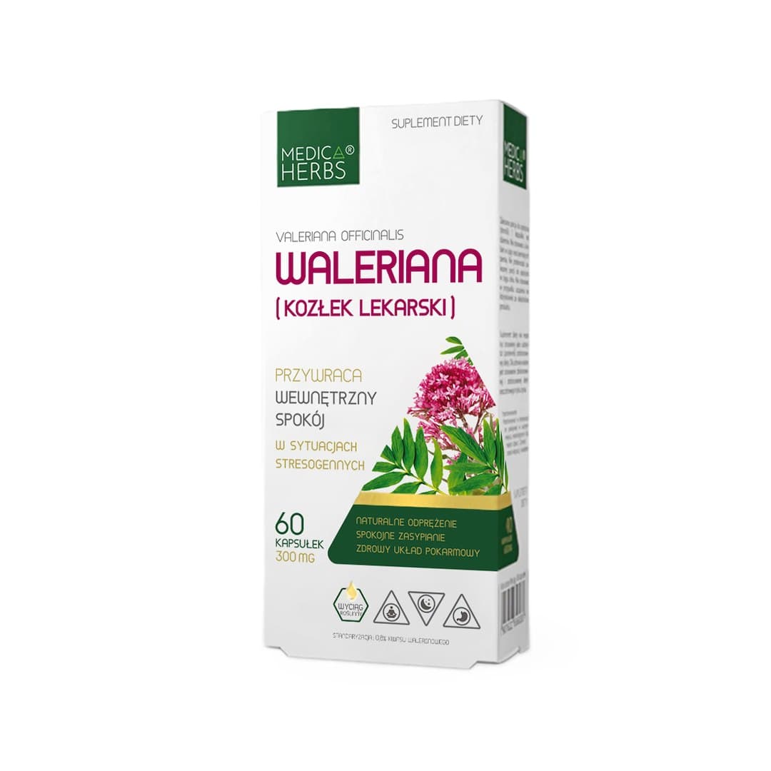 Medica Herbs - Waleriana - 60 kapsułek – Medica Herbs opakowanie