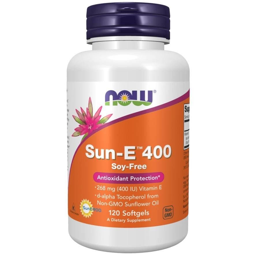 NOW Foods - Sun-E™ 400 - 120 kapslar – NOW Foods förpackning