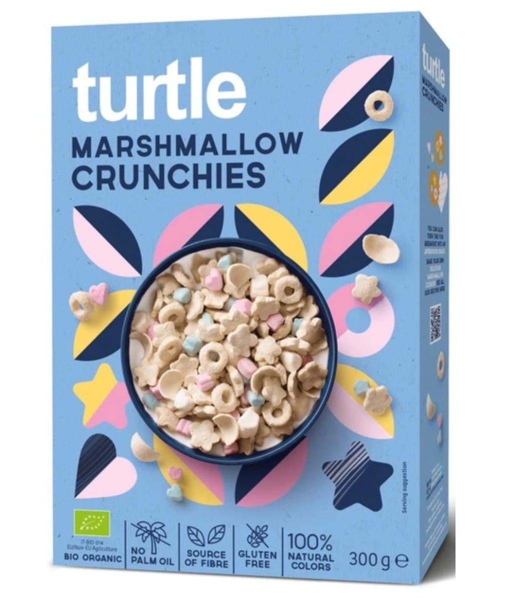 Turtle - Marshmallow Crunchies - 300g – Turtle förpackning
