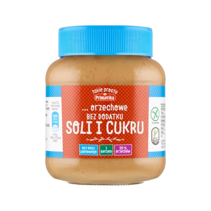 Primavika - Peanut Butter No Salt & Sugar - 350g – Primavika verpakking