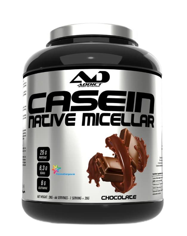 Addict Sport Nutrition - Micellar Casein, Choklad - 2000g – Addict Sport Nutrition förpackning