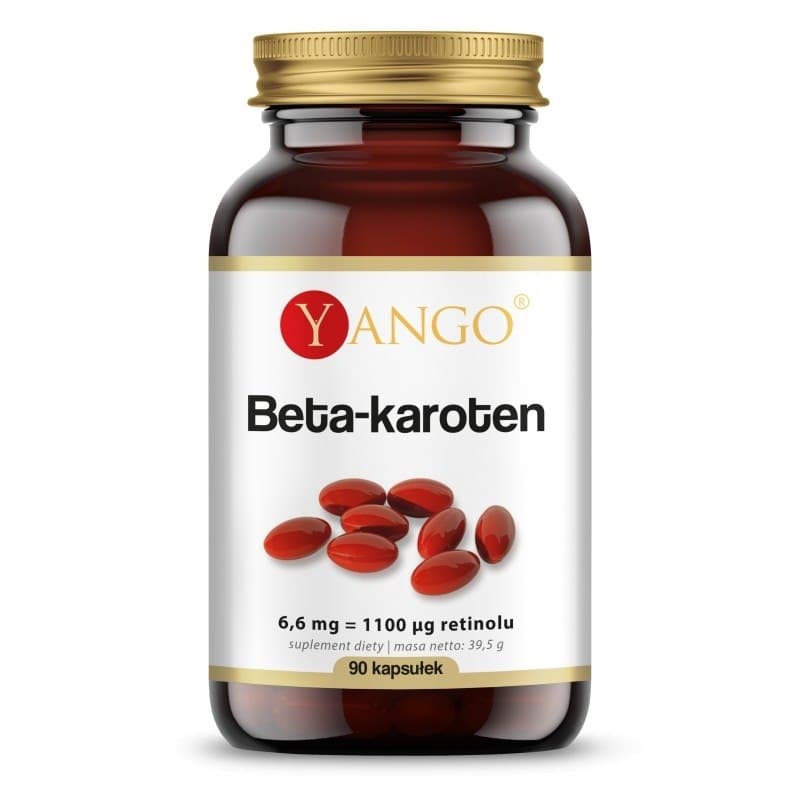 Yango Beta-Carotene 6.6 mg - 90 Capsules – Yango packaging