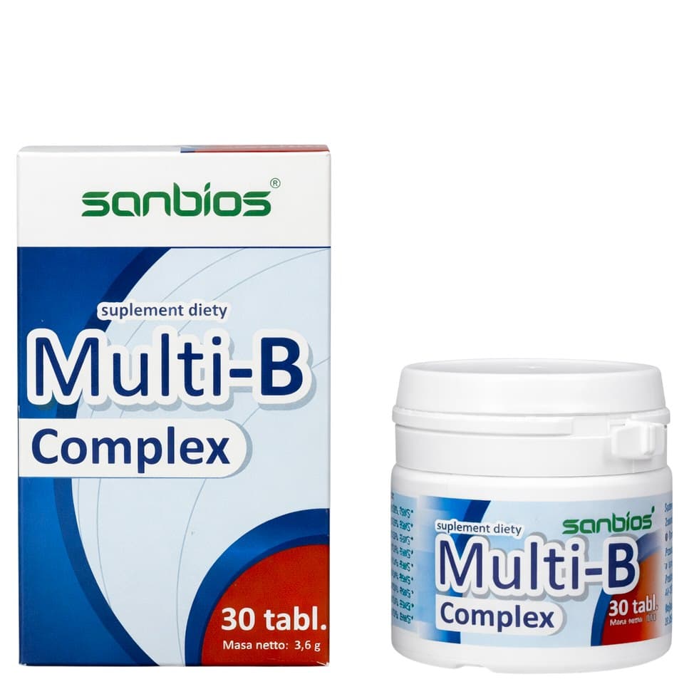 Sanbios - Multi-B Complex - 30 tabletter – Sanbios förpackning