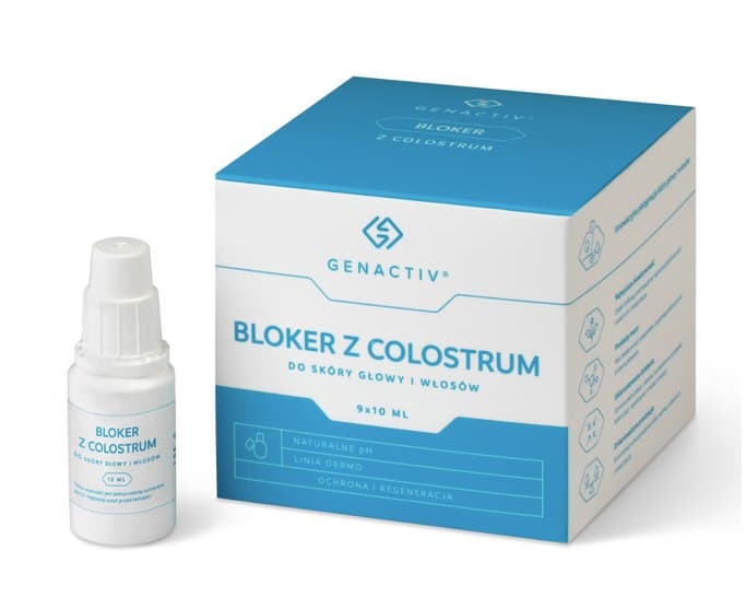 Genactiv - Blocker With Colostrum 9X10ml - Per cuoio capelluto e capelli – Genactiv confezione