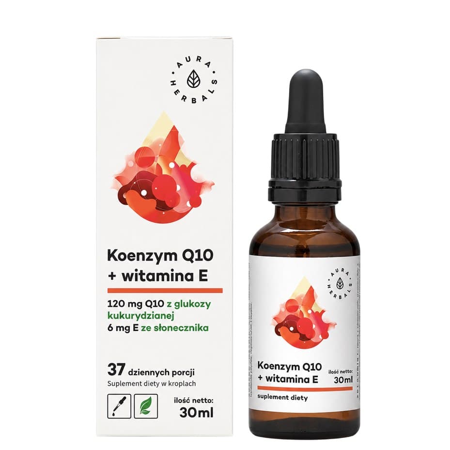 Aura Herbals - Coenzima Q10 + Vitamina E - 30ml – Aura Herbals confezione