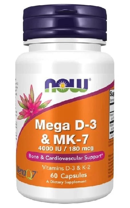 NOW Foods - Mega D-3 & MK-7 – NOW Foods opakowanie
