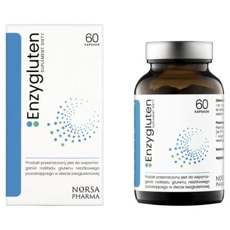 Norsa Pharma Enzygluten 60 kapslar – Norsa Pharma förpackning