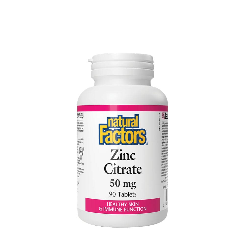 Natural Factors - Zinkcitraat – Natural Factors verpakking
