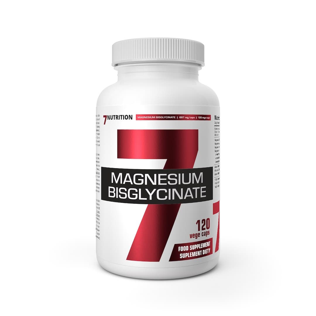 7Nutrition Magnesium Bisglycinate 150 mg – 120 capsules végétariennes – 7 Nutrition emballage
