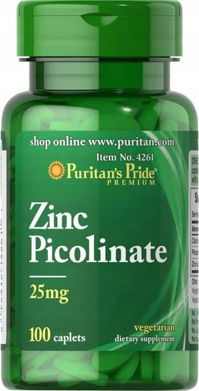 Puritan's Pride Zinkpikolinat 25mg - 100 kapsler
