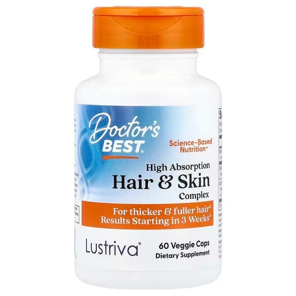 Doctor's Best - High Absorption Hair & Skin Complex 60 kapsler – Doctor's Best embalagem