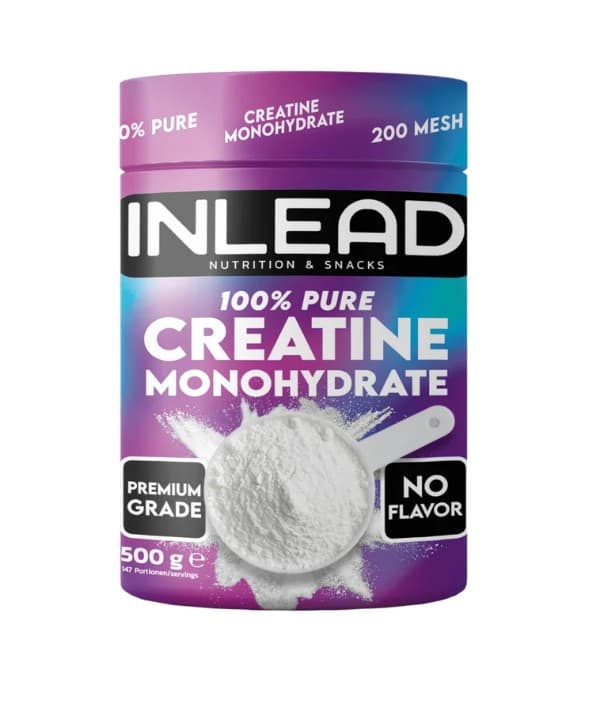 Inlead 100% Pure Creatine Monohydrate - Smaakloos - 500g – Inlead verpakking