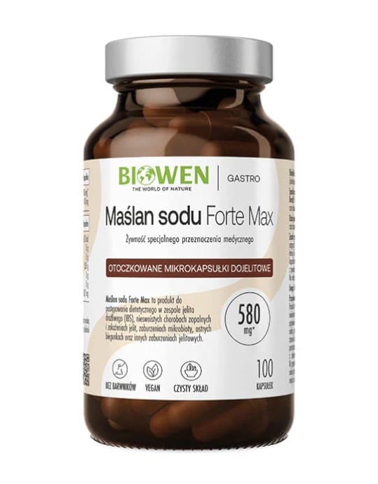 Biowen - Sodium Butyrate Forte Max - 100 cápsulas – Biowen packaging